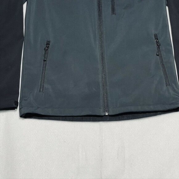 SwissTech Mens Softshell Jacket Water-Resistant Black & Gray Size S - Picture 5 of 12